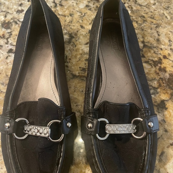 Coach Eileen Black Flat Slip On Loafers - Picture 1 of 11